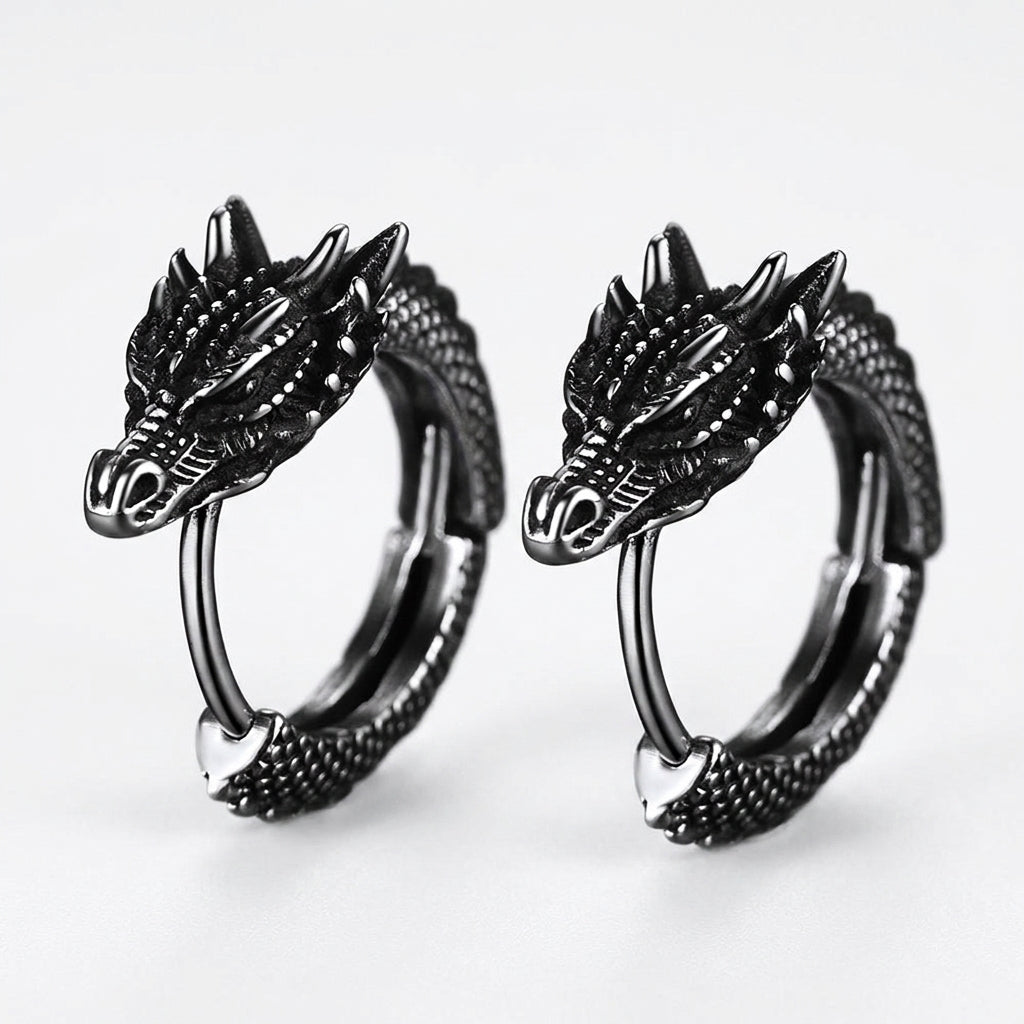 DREKI — Norse Dragon Earrings