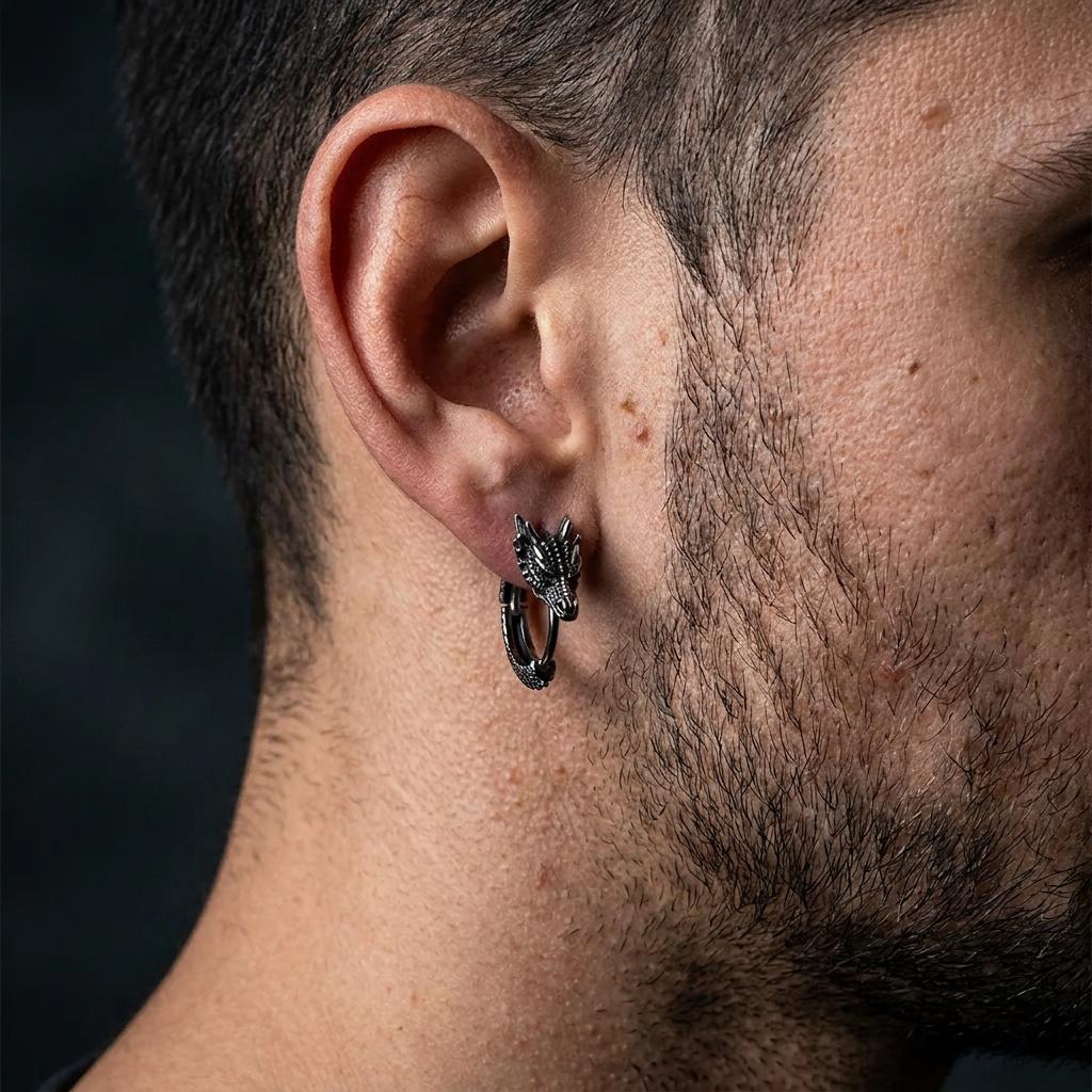 DREKI — Norse Dragon Earrings