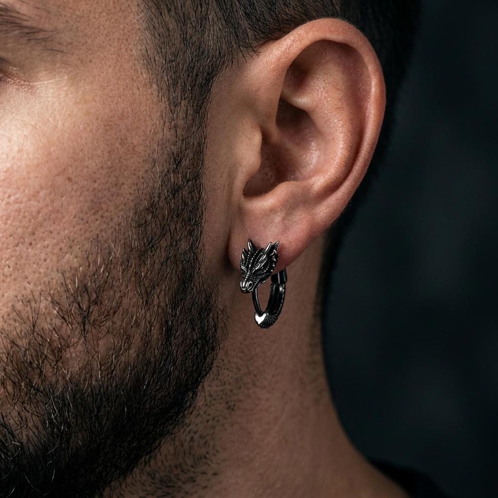 DREKI — Norse Dragon Earrings